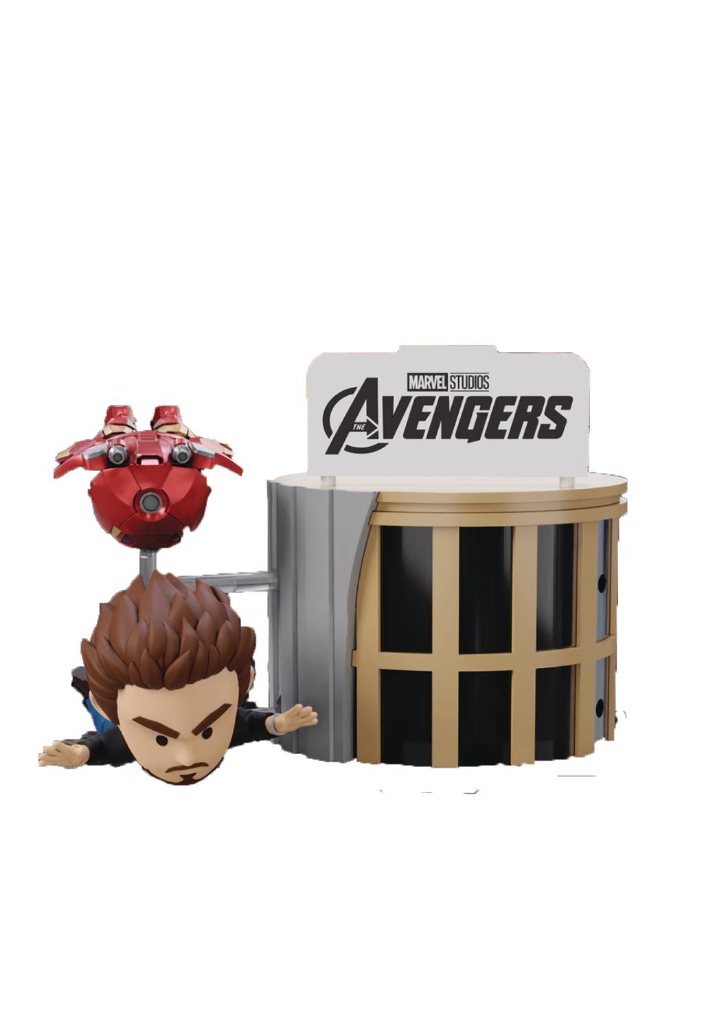Infinity Saga Stark Tower Tony &amp; Mark VII Suit Pod Mod Figure - MEA-058